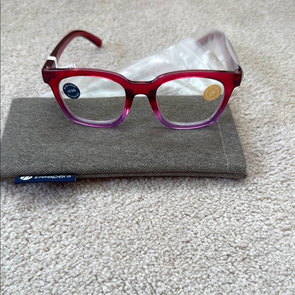 Peepers Wine and Purple Reading Glasses